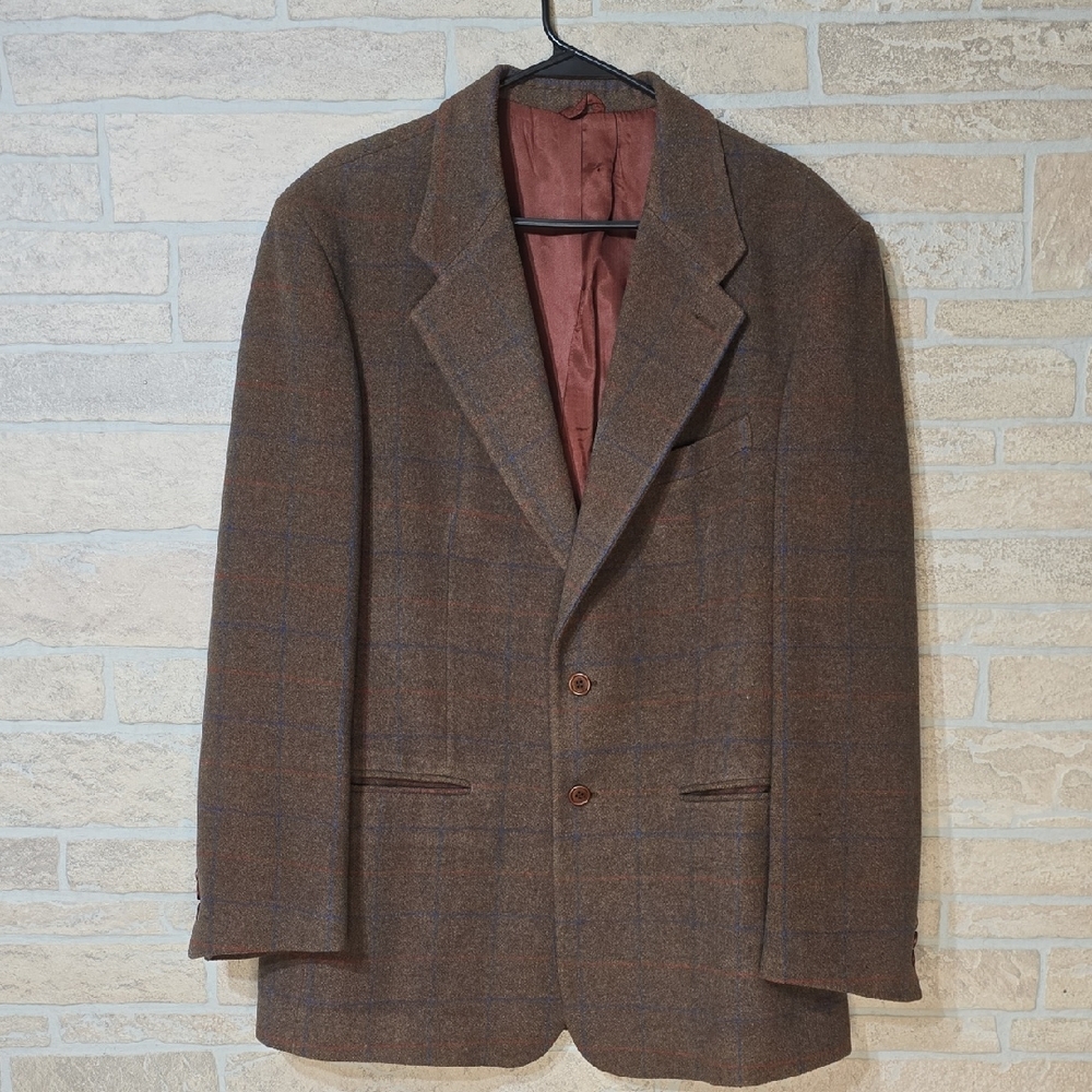 UNITED COLORS OF BENETTON COUNTRY COLLECTION Wool/Poly/Cashmere Windowpane US 42